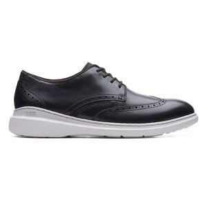 CLARKS COLLECTION Mens Black Dress Sneaker Shoe Leather Wingtip Oxford 10.5 WIDE